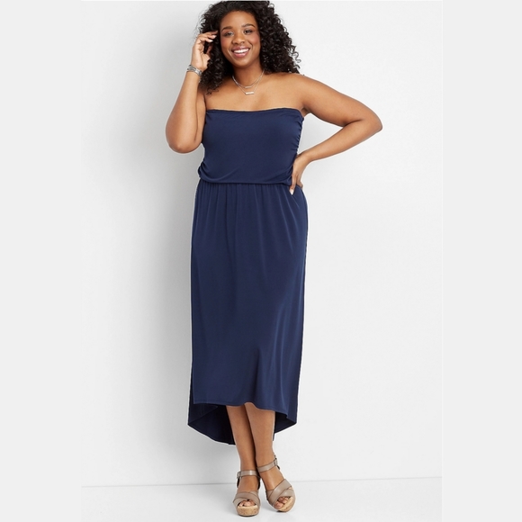Nwt Maurices Plus Size Maxi Dress Navy 